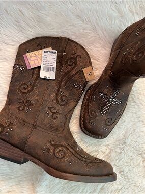 NWT Roper Size 3 Embellished Brown Western Cowgirl Boots Boot Barn